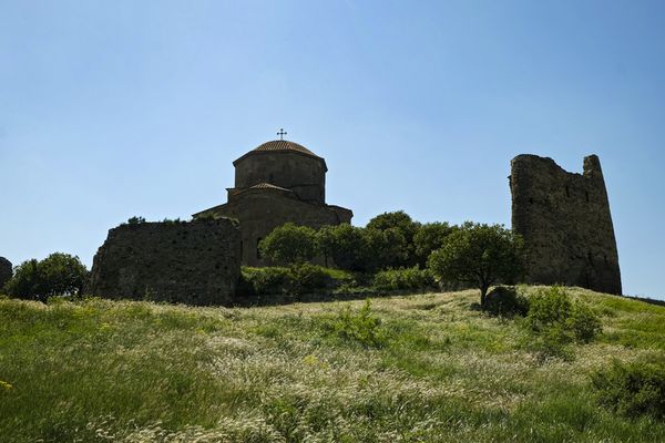 Panorama of Mtskheta seen from the Jvari monastery