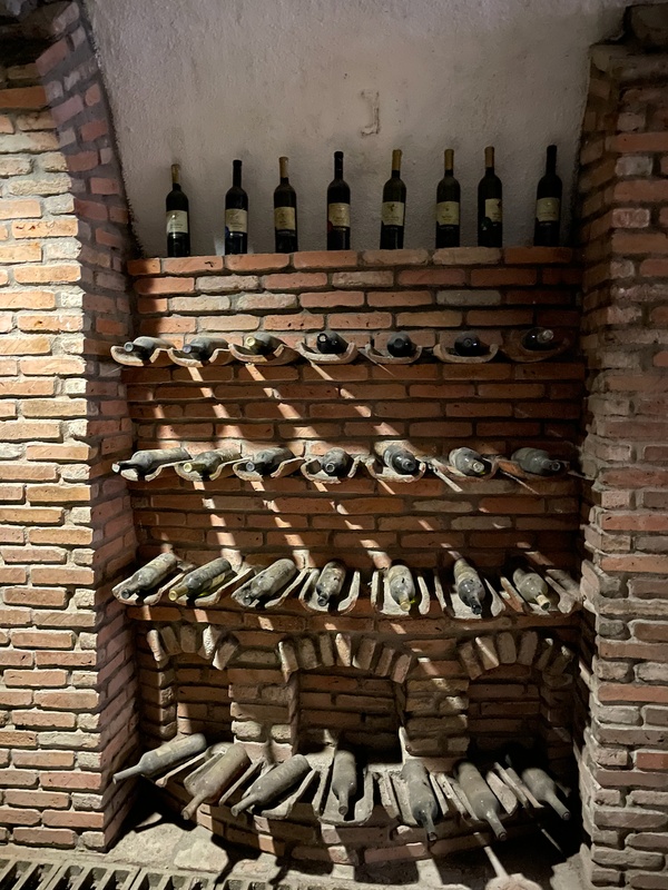 Wine rack in Khareba cellar