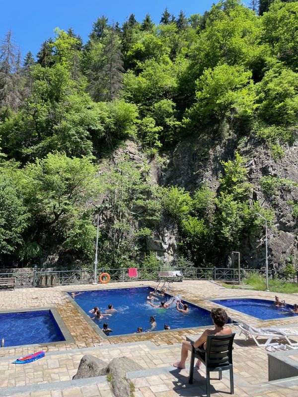 Sulfur thermal pools in Borjomi