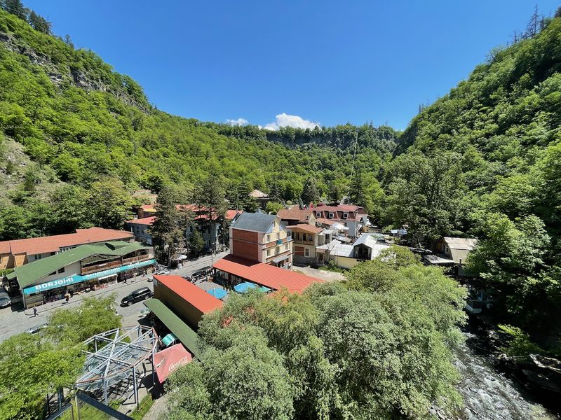 View of Borjomi town from the cable car