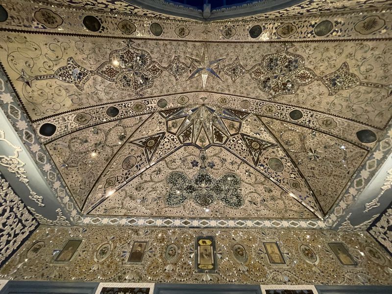 Carved balcony ceiling of Mirza Riza-Khan house