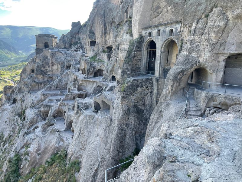Entrance to the cave church at Vardzia
