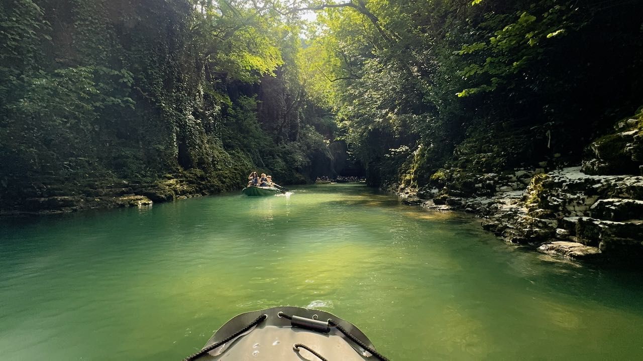 Boat tour through Martvili Canyon